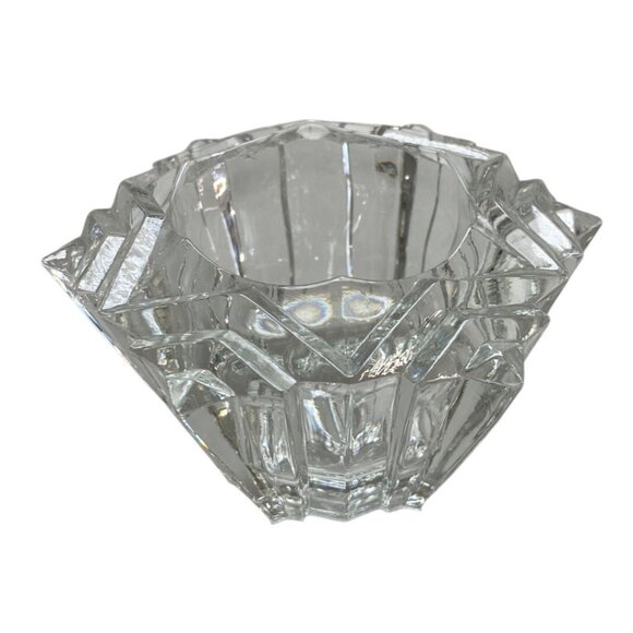 Vintage Avon Starburst Clear Glass Votive Candle Holder - Picture 1 of 5